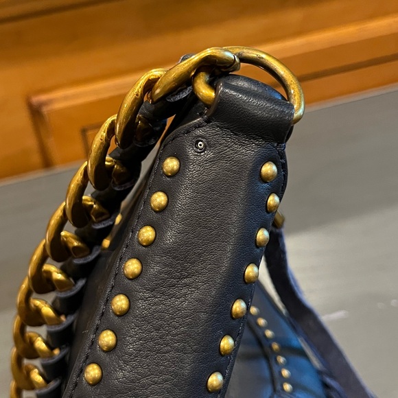 *SOLD* Aimee Kestenberg Take Me Out Fringe Crossbody Shoulder Bag - Deep Indigo - Picture 16 of 16